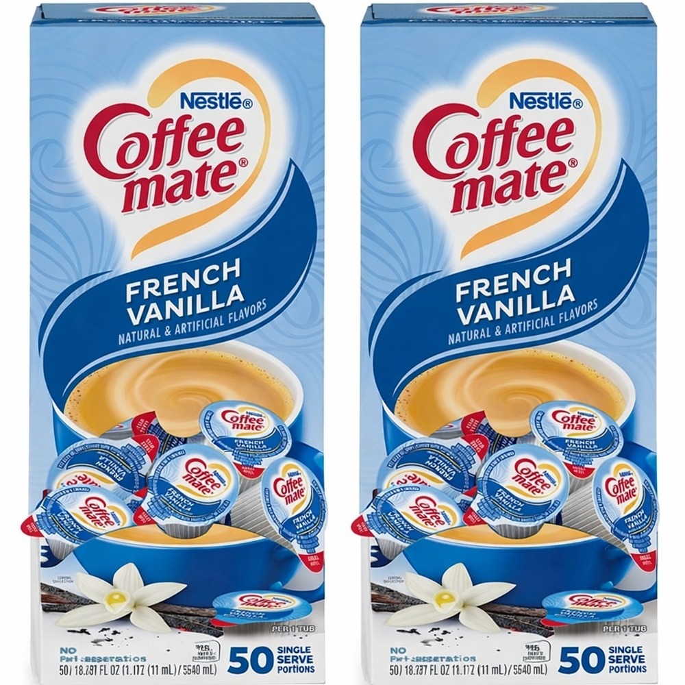 2x Coffee Mate French Vanilla Liquid Creamer 50ct Boxes